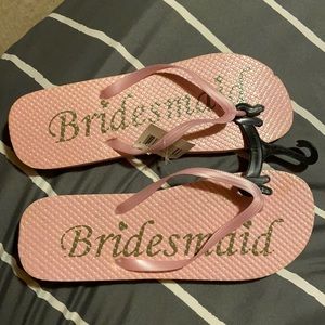 Bridesmaid flip flops